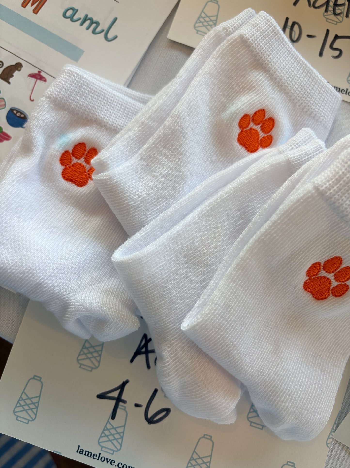 Girls Paw Print Socks