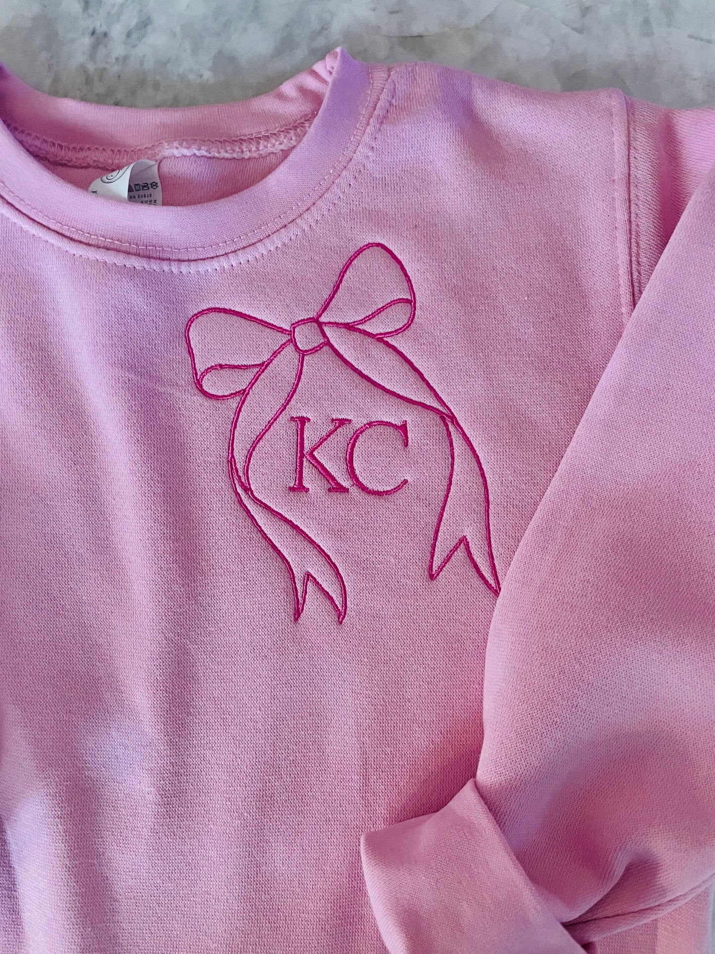 Valentine's Bow Crewneck Sweatshirt