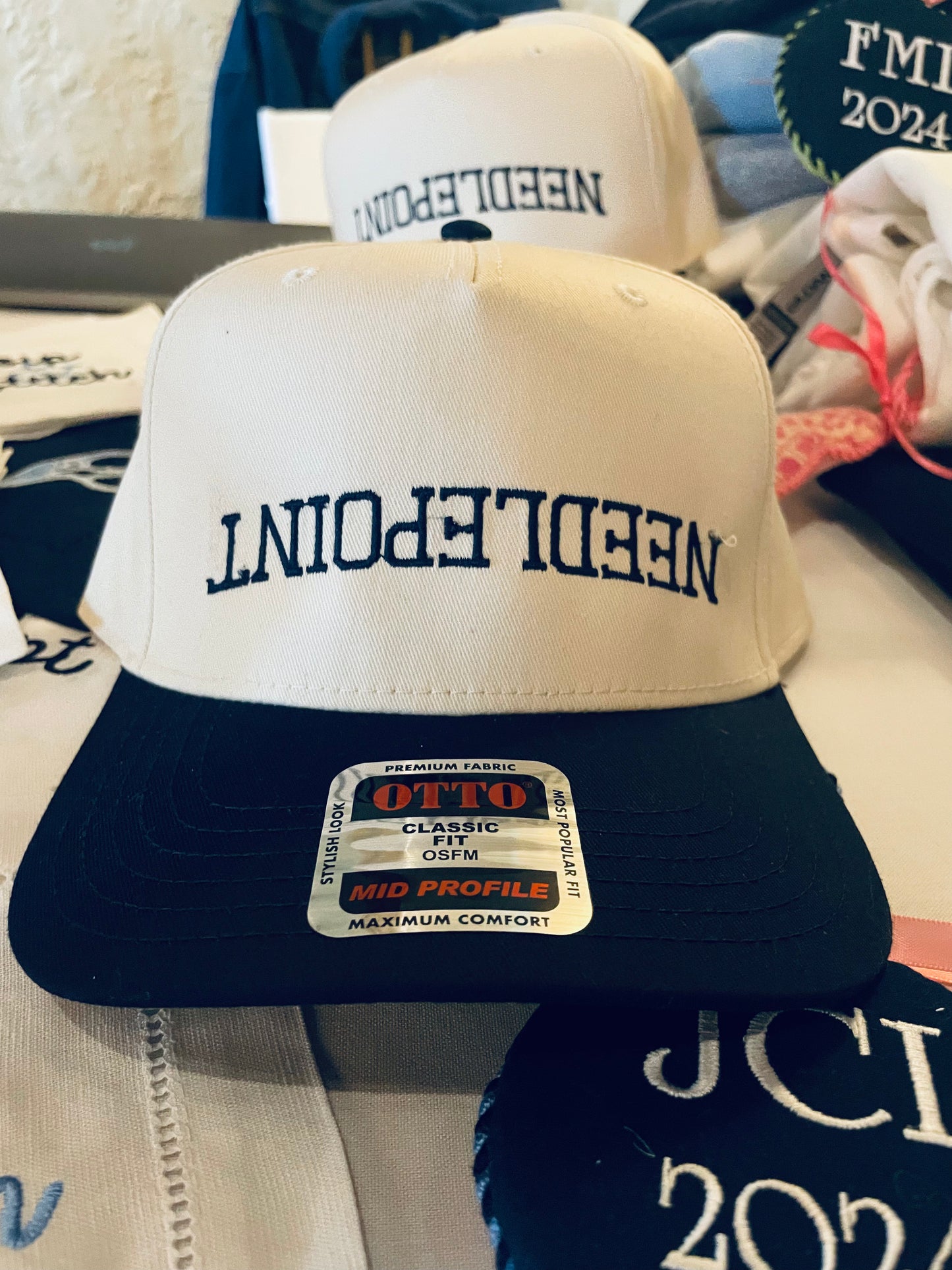 Two-Tone Upside Down Needlepoint Hat