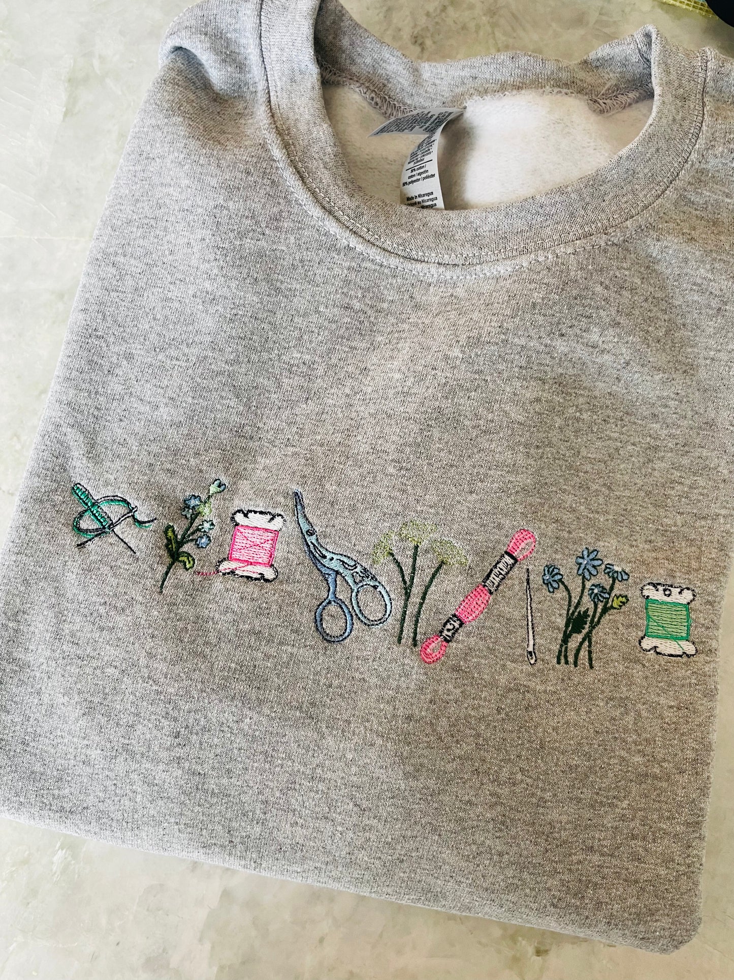 Needlepoint Lineup Crewneck Sweatshirt