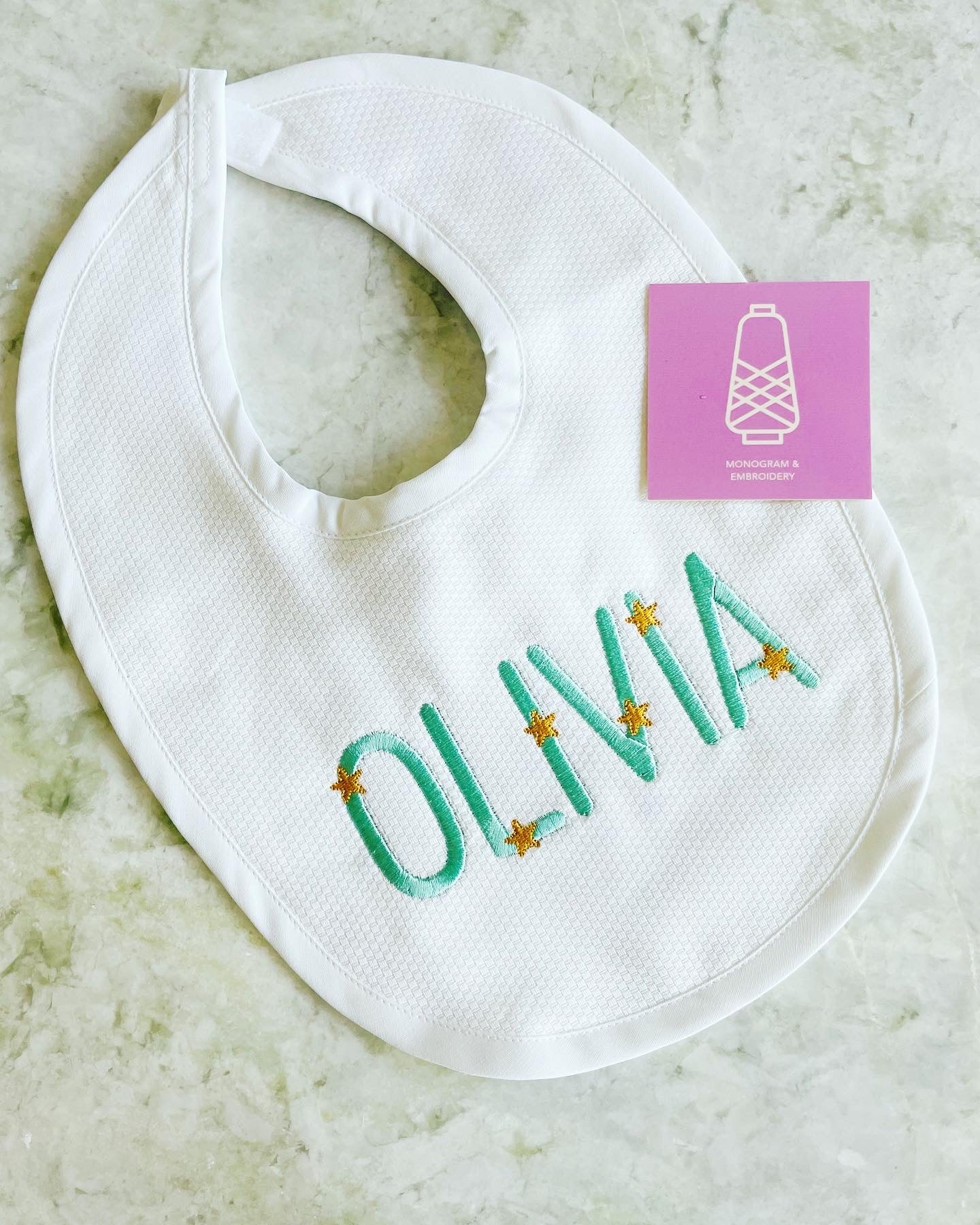 Cotton Pique Baby Bib (Multiple Colors)