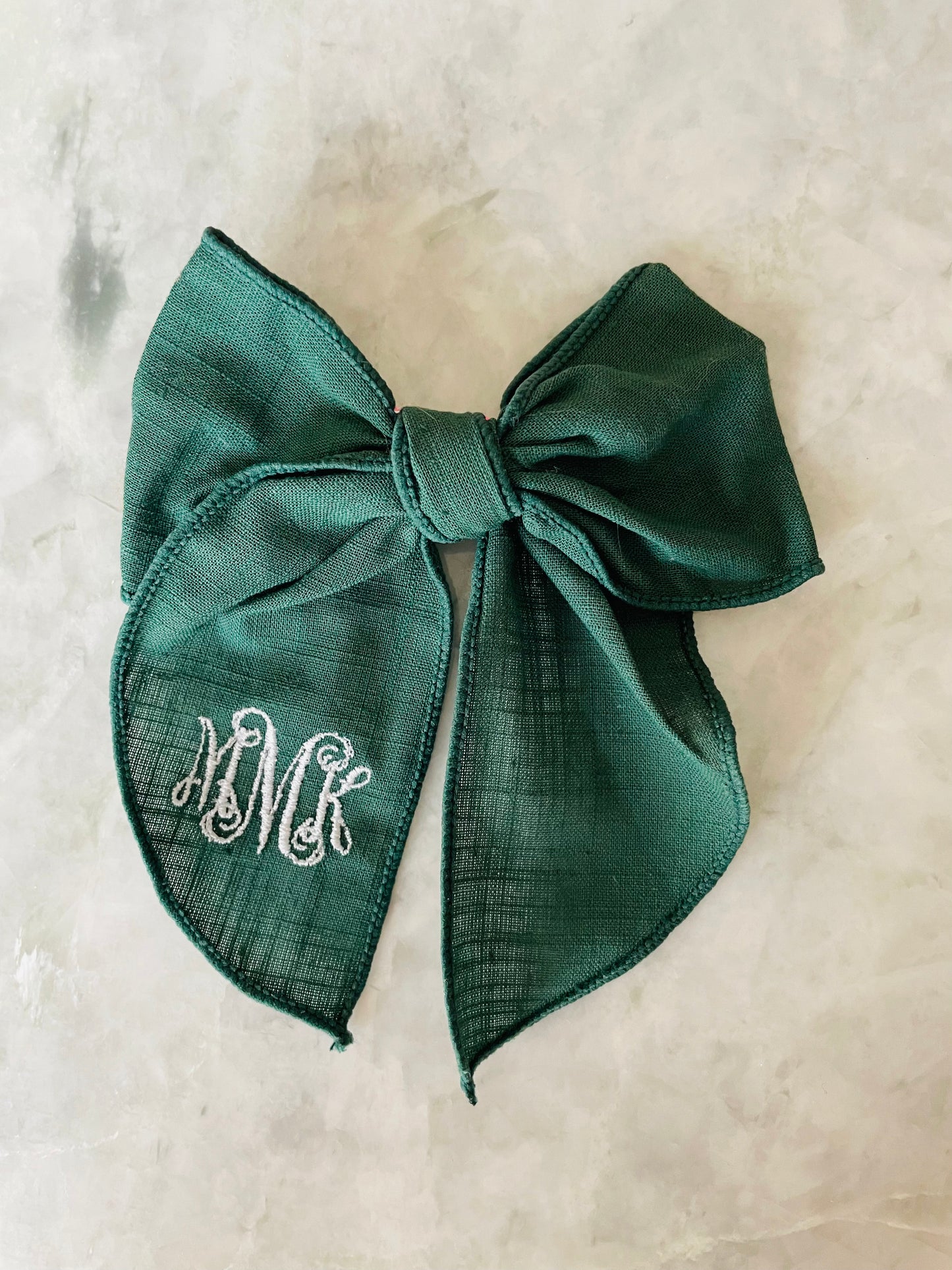 Holiday Linen Long Tail Bow