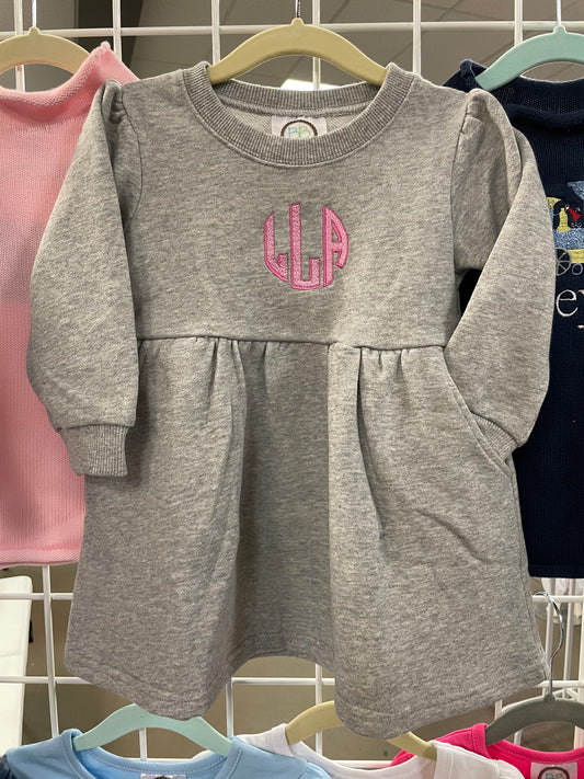 Girls Long Sleeve Sweatshirt Dress