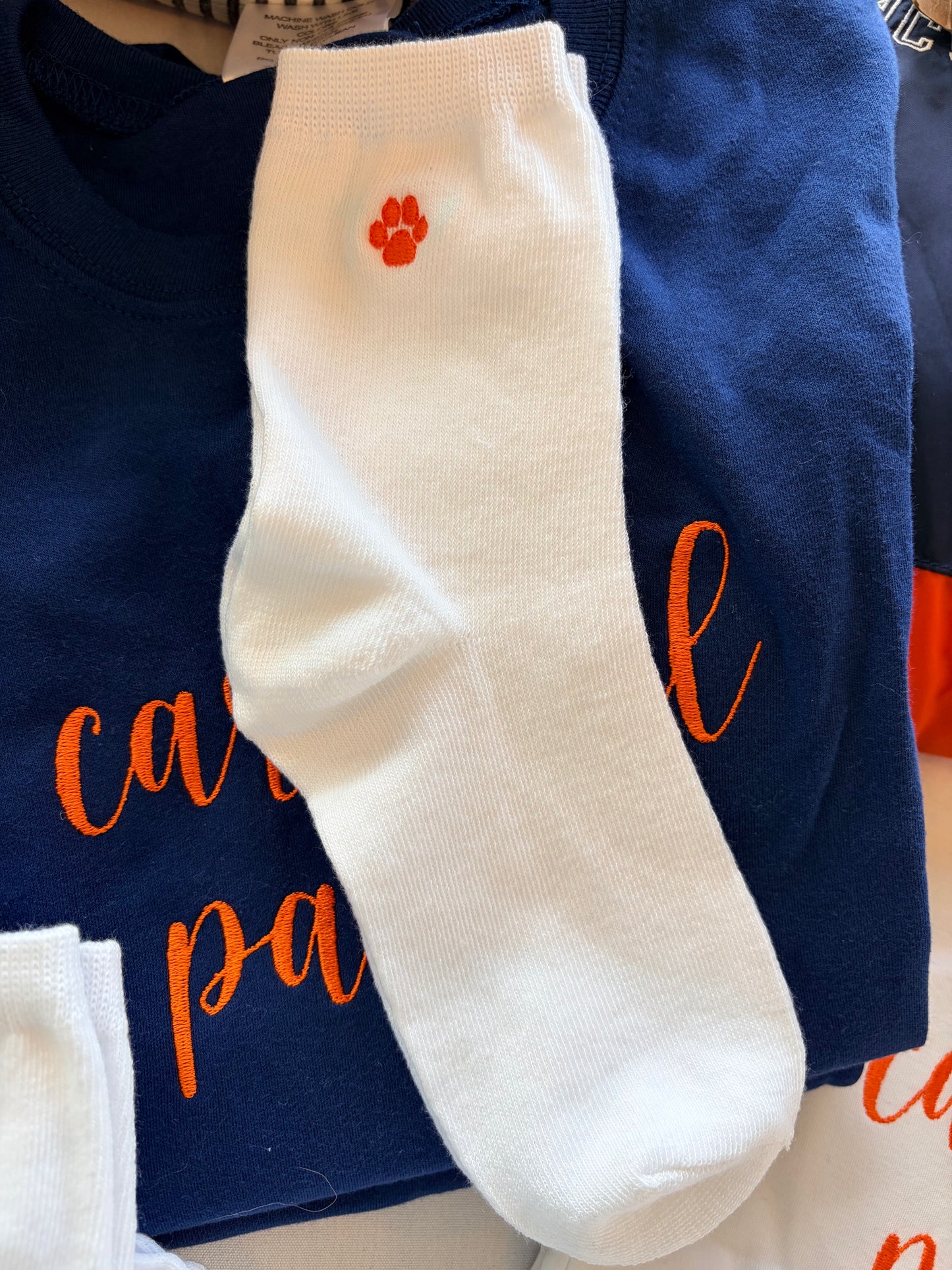 Girls Paw Print Socks