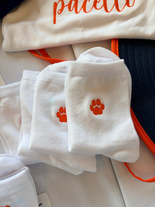 Girls Paw Print Socks