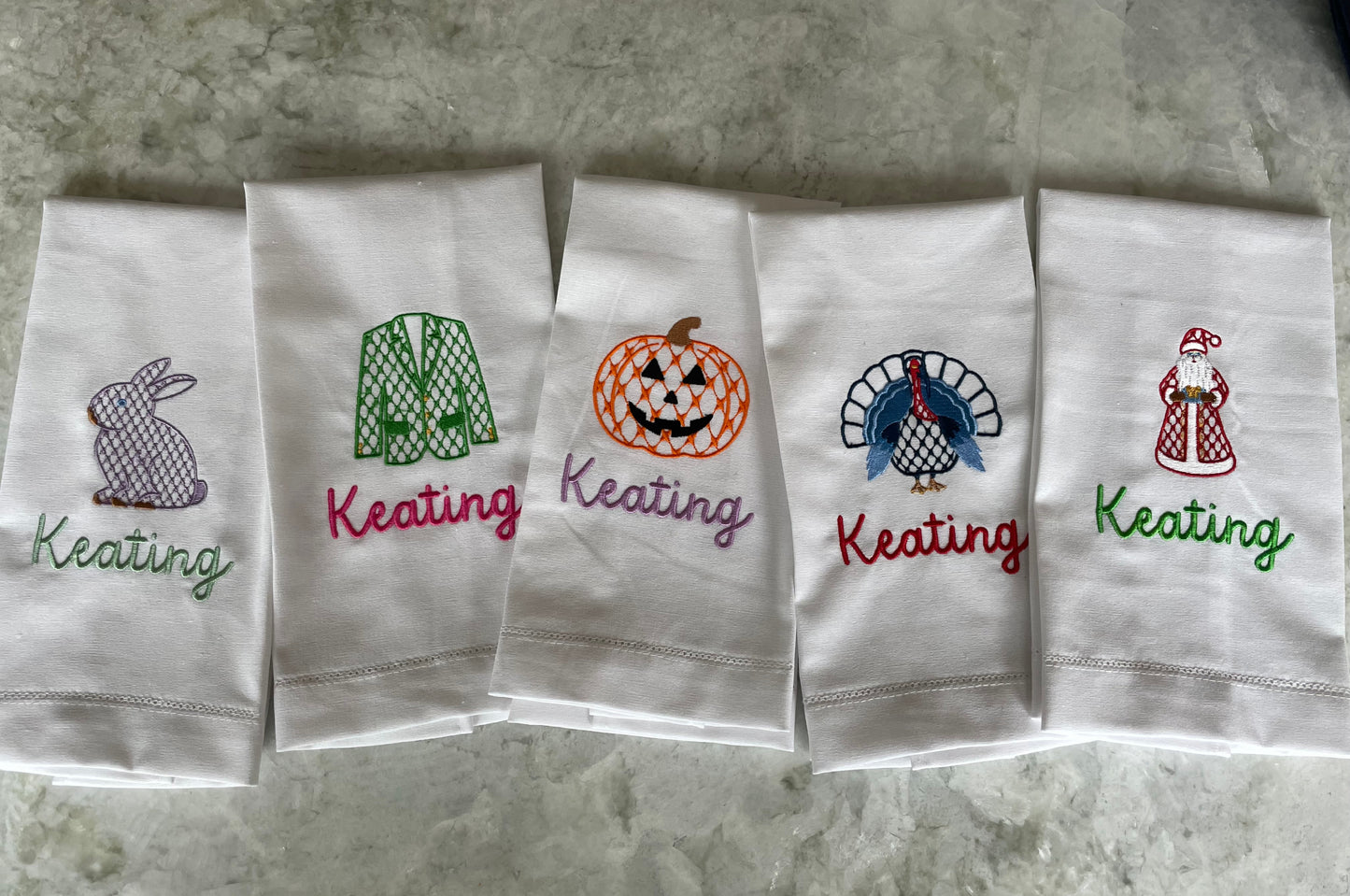 Holiday Hemstitch Guest Towel