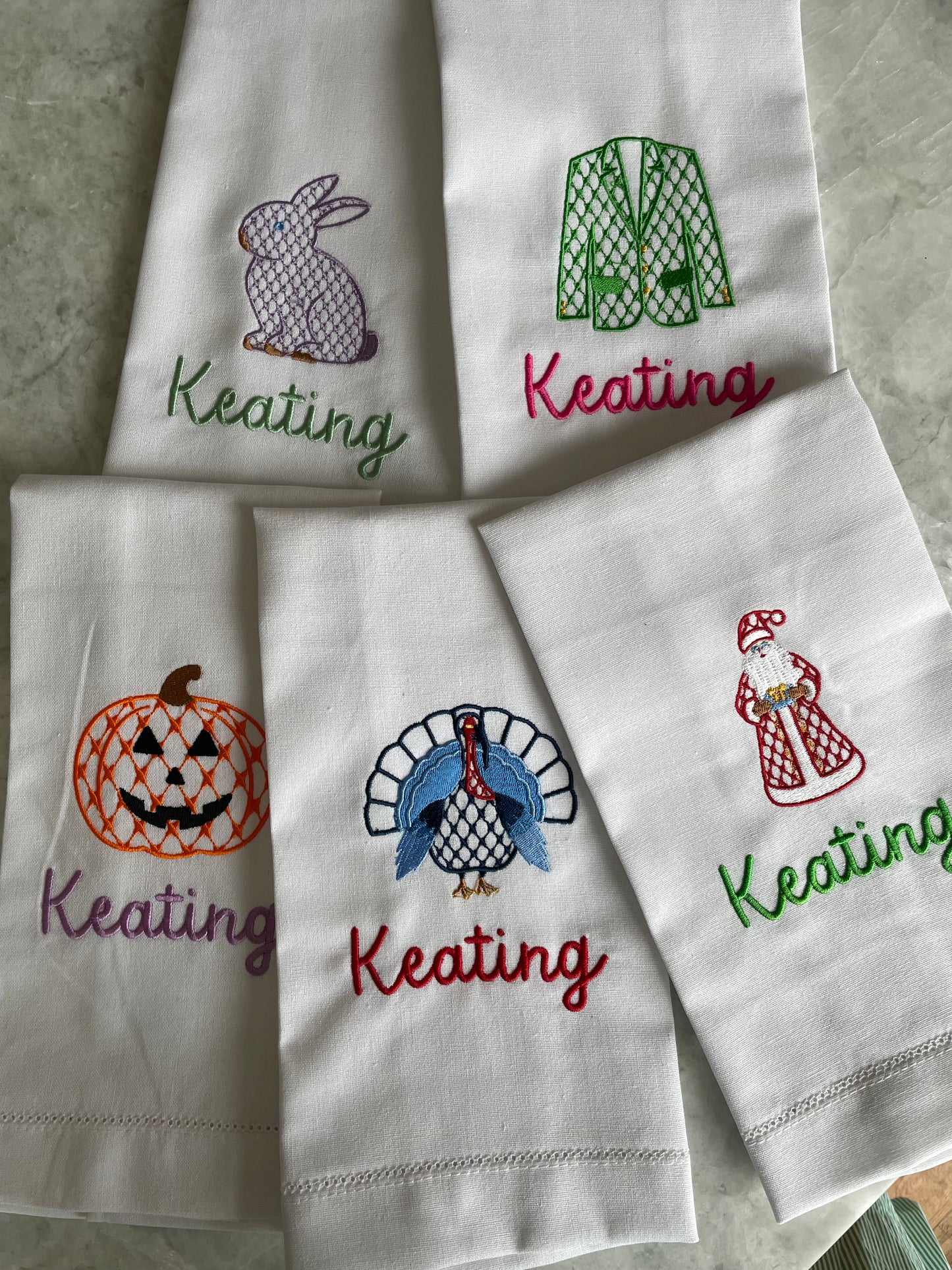 Holiday Hemstitch Guest Towel